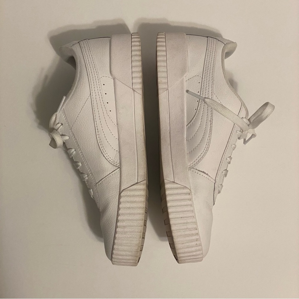 PUMA Carina Soft Foam White Sneakers Lace Up Shoes Optimal Comfort Size 8.5 - Picture 9 of 13